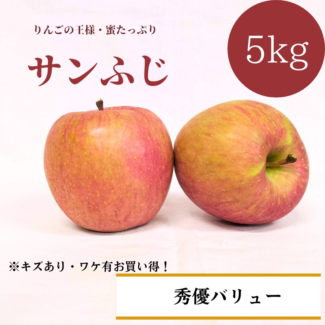 青森りんご サンフジ 5㎏(約16個入)【特秀/秀品/秀優】