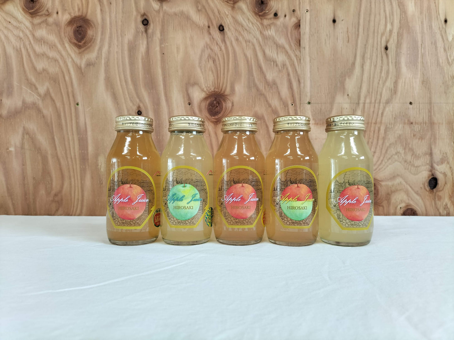 国産りんご果汁100％【180㎖】全5品種・15本セット　